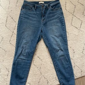 MADEWELL curvy high rise skinny cropped denim jean size 32